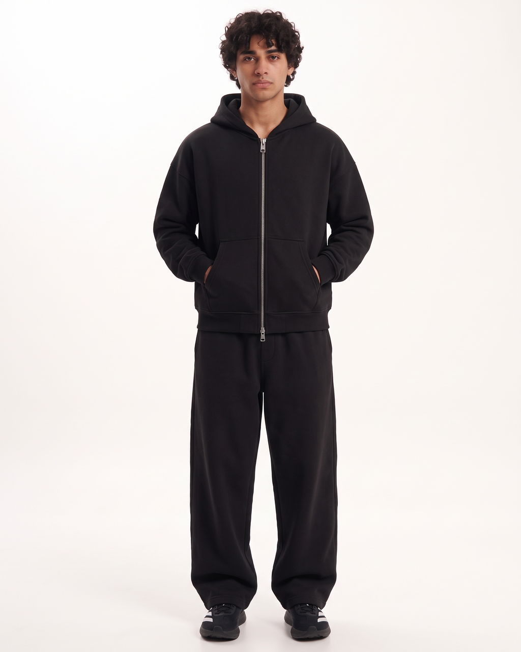 Blackout Boxy Fit Set | 360 GSM Cotton Boxy Hoodie & Baggy Jogger Co-Ord Set