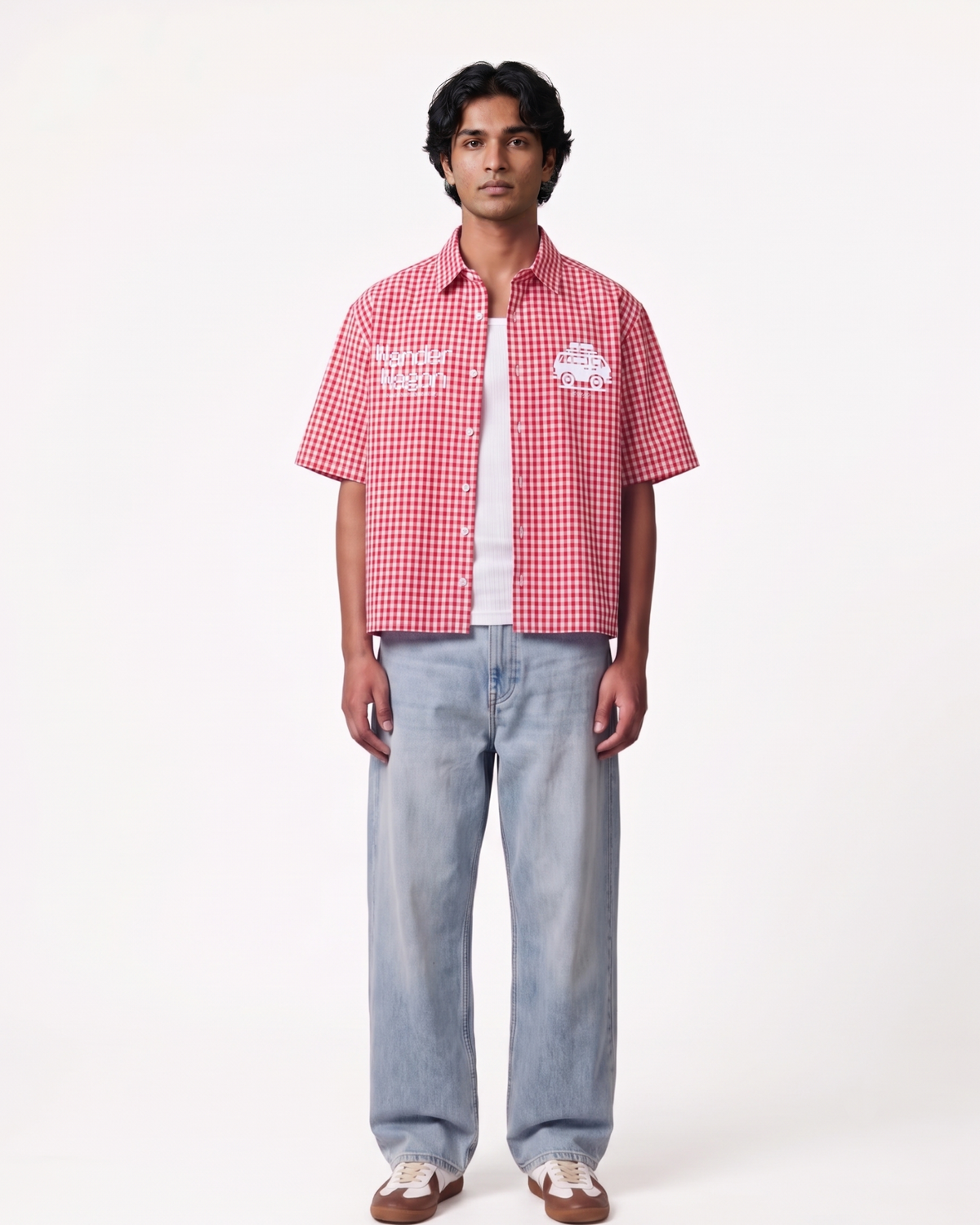 Wander Wagon Boxy Oxford Shirt | 160 GSM Red Cotton Oxford Shirt