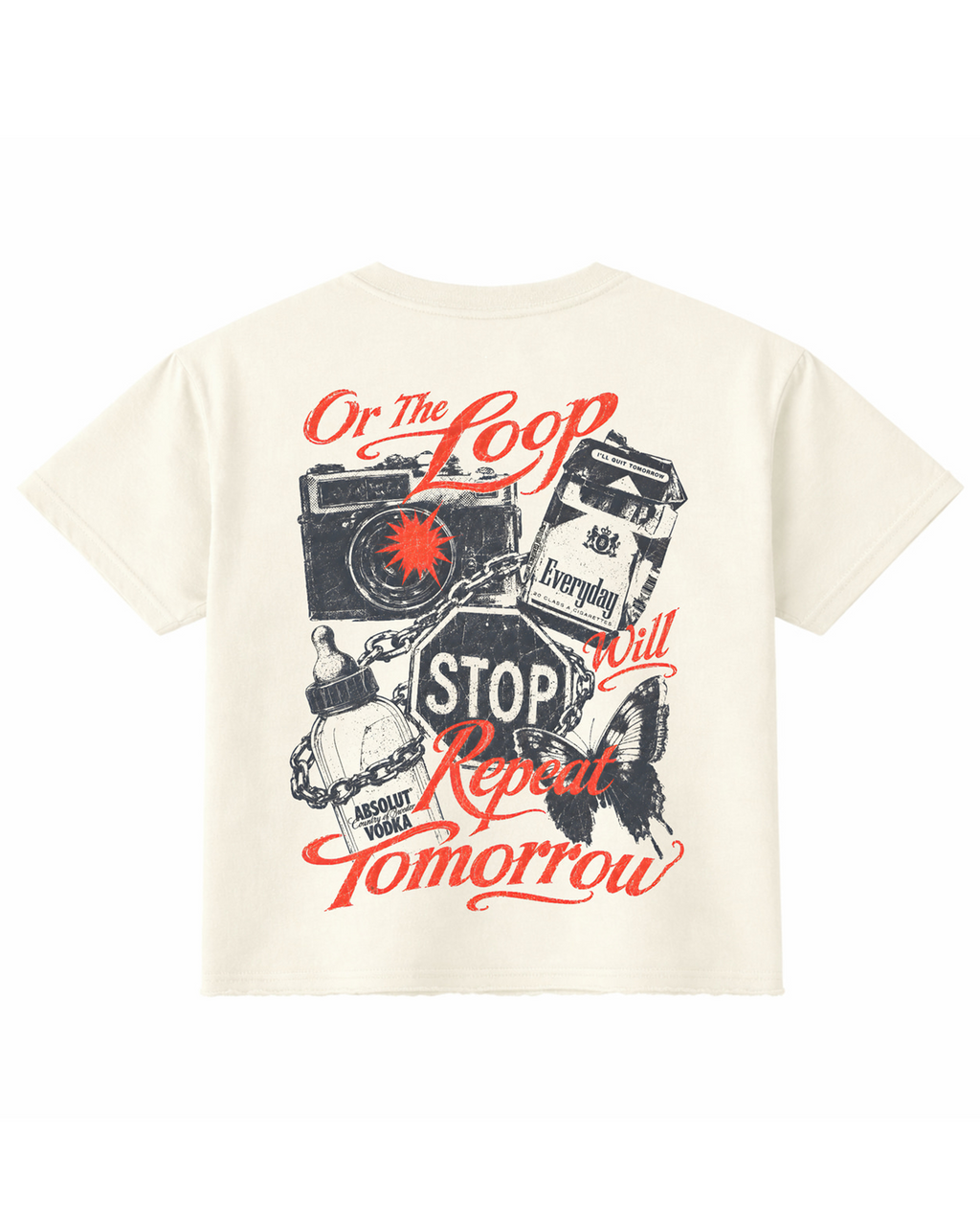 Break The Pattern Today Boxy Fit T-Shirt | 240 GSM French Terry Off-White Graphic Tee
